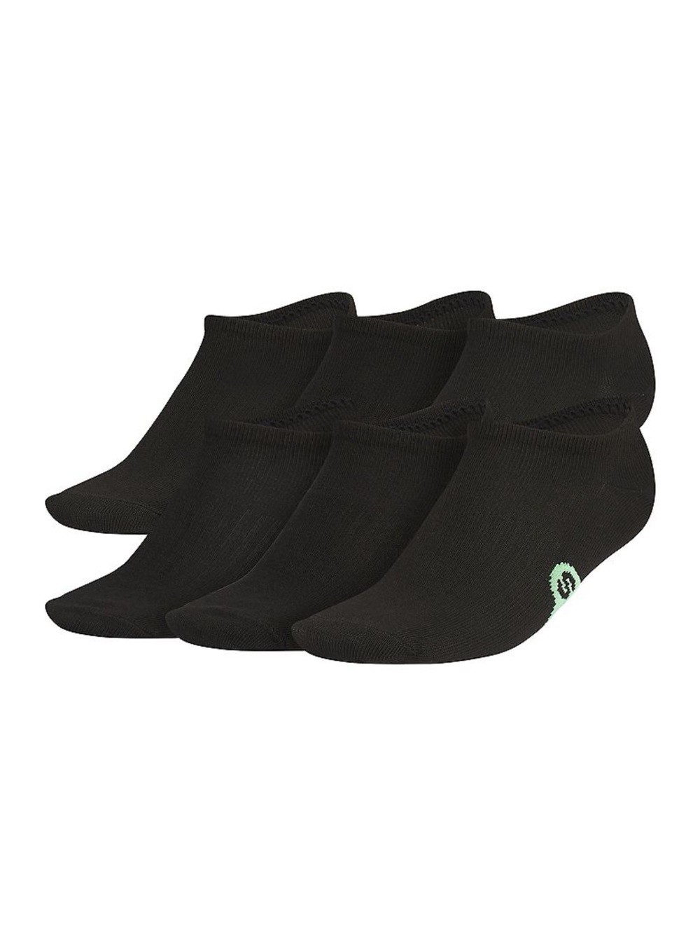 adidas Black Low-Cut Athletic No-Show Socks - 6 Pack